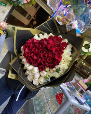Bouquet x 100 rosas en papel coreano #04