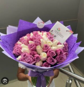 Jarron x 100 rosas en papel coreano # 72
